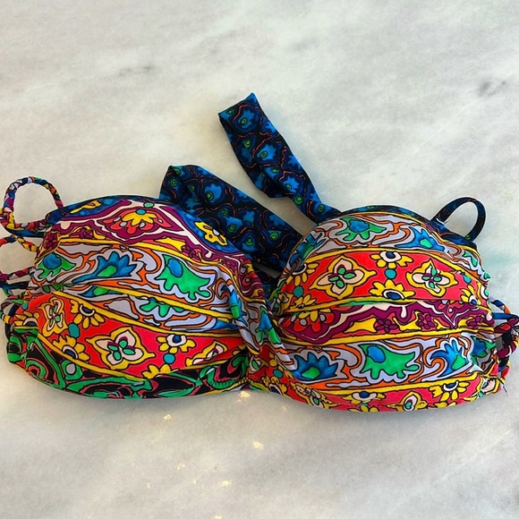 Nanette Lapore Women Bikini Size Medium (8-10) Multi Color Bandeau Swim … - Picture 4 of 8